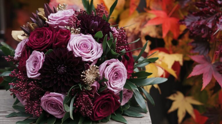 Autumn wedding bouquet trends 2024