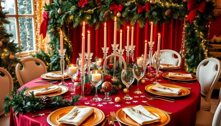 Christmas Wedding Table Decor