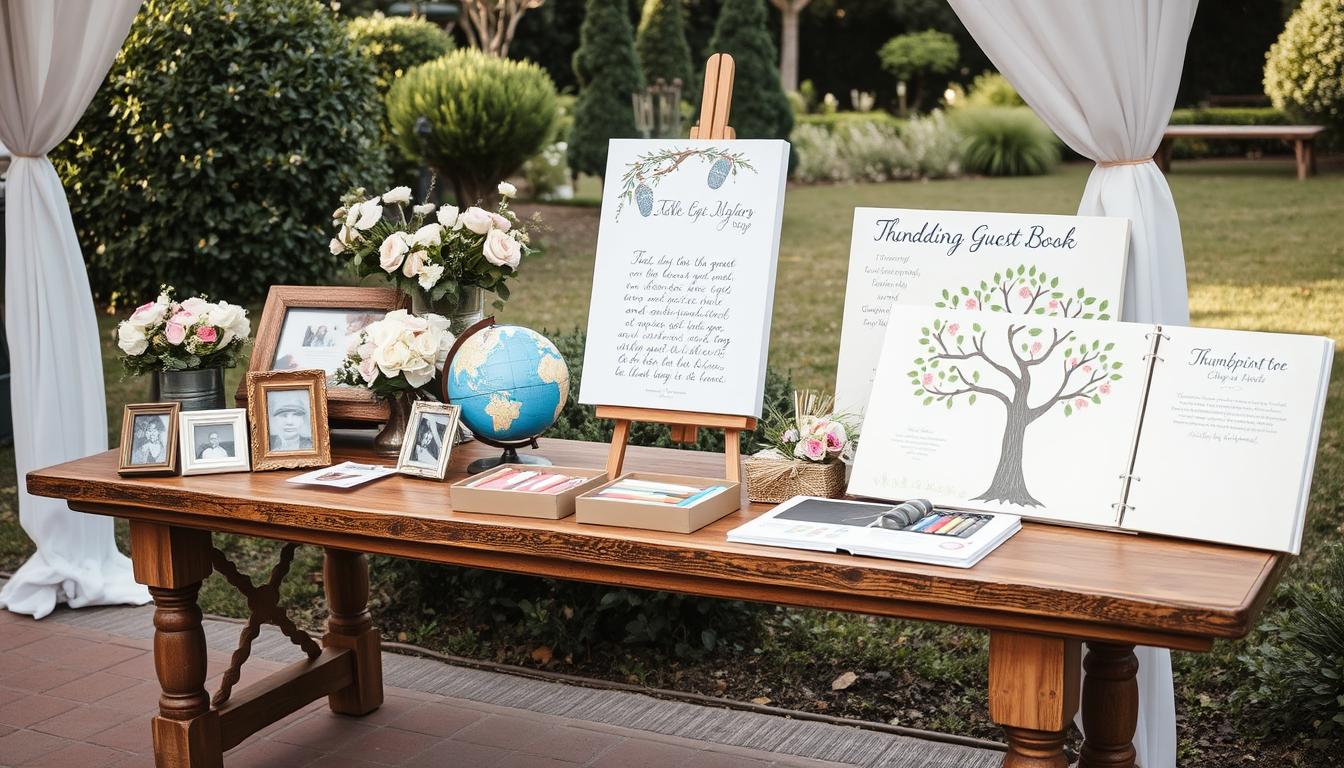 Creative wedding guest books