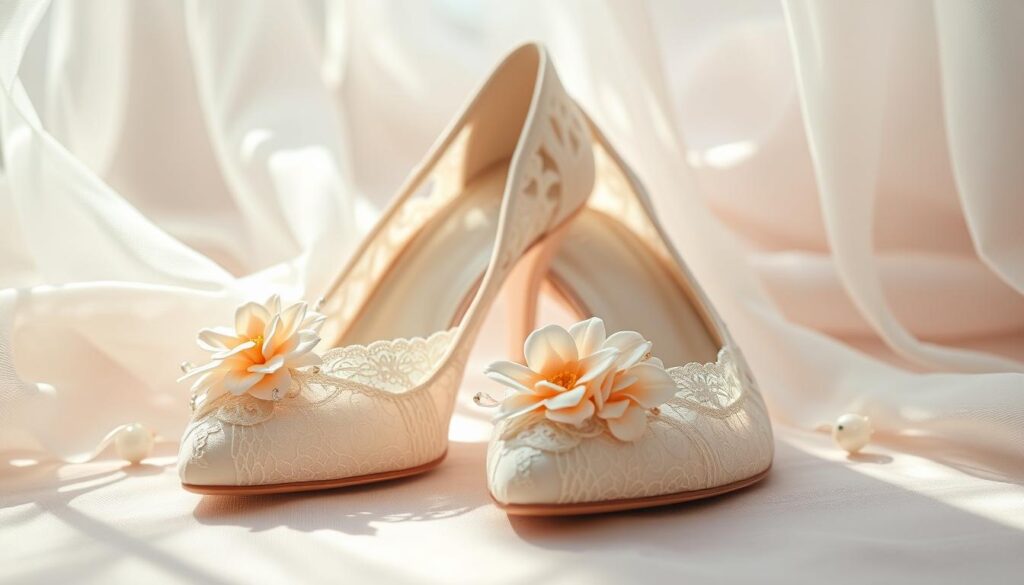 Lace wedding shoes