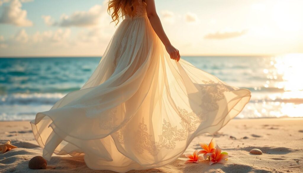 beach wedding dress