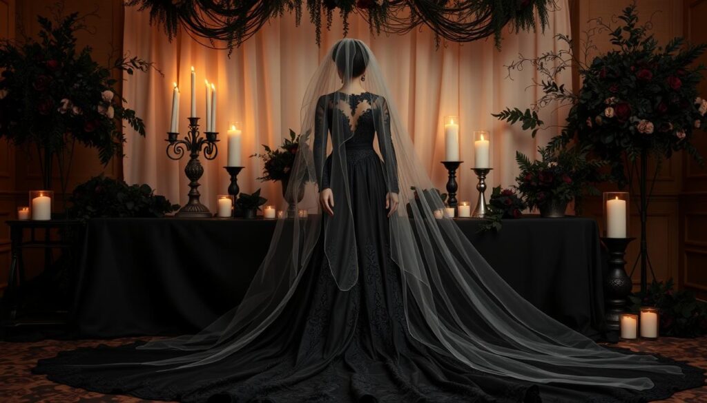 black wedding dress styles