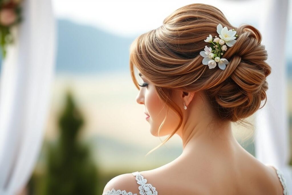 bridal hairstyle that complements your face shape