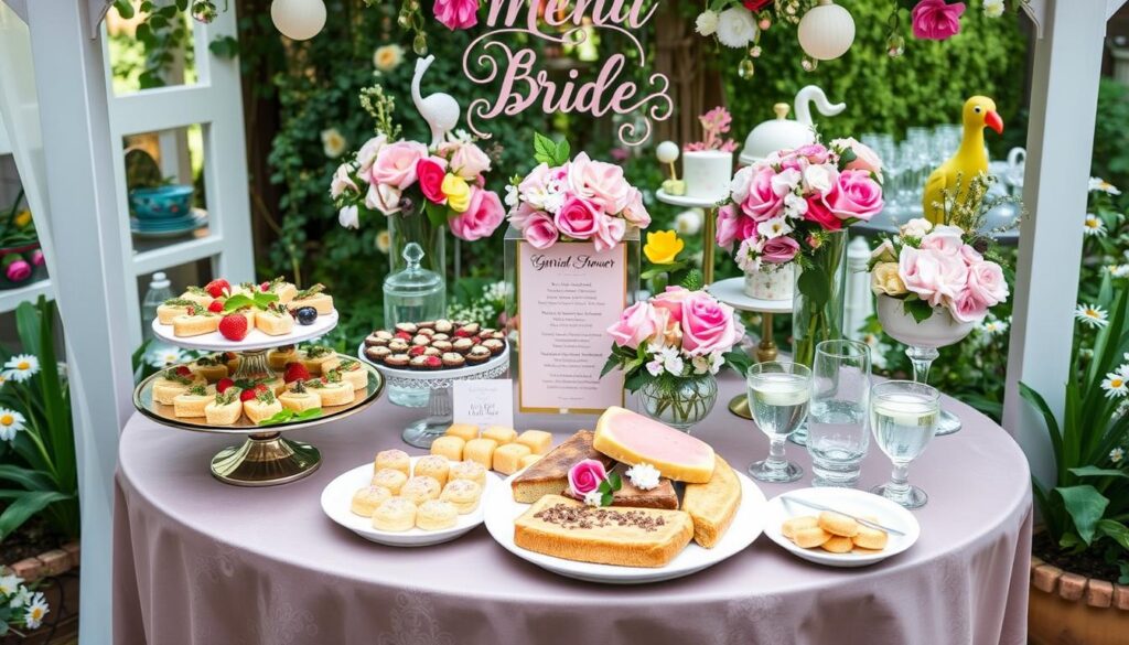 bridal shower menu