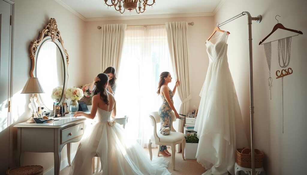 bride's getting ready timeline