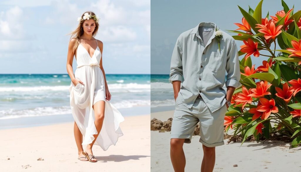 casual beach wedding attire