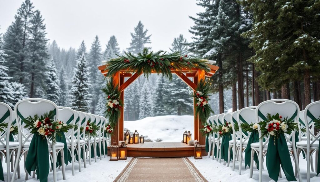 christmas wedding ceremony