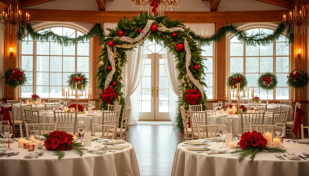 christmas wedding decor