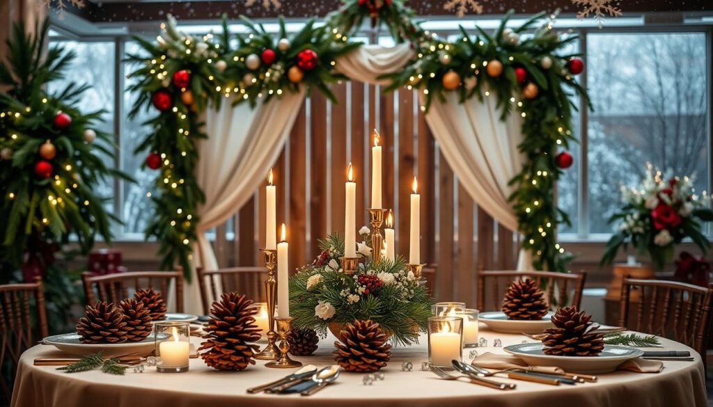 christmas wedding decor