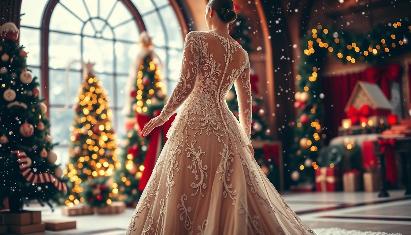 christmas wedding dress