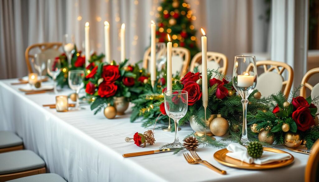 christmas wedding table decor