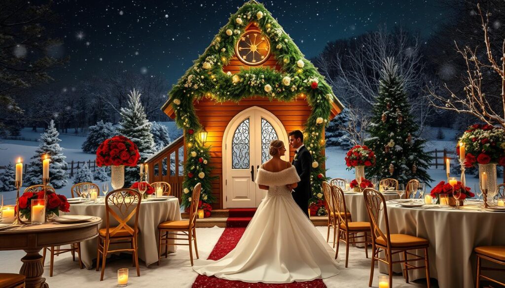 christmas wedding theme