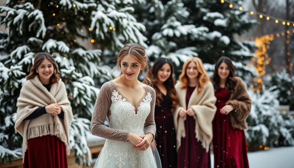 cozy winter wedding fashion