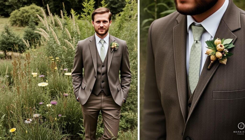 eco-friendly men's wedding attire