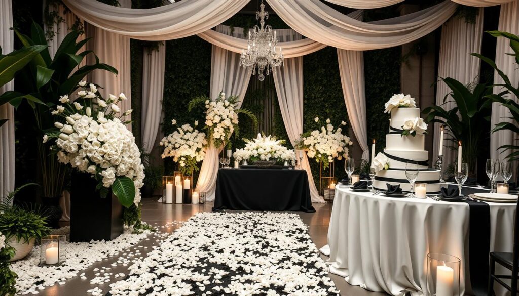 elegant monochrome wedding theme