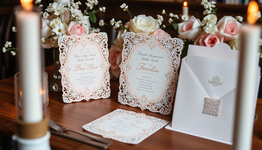 elegant wedding stationery