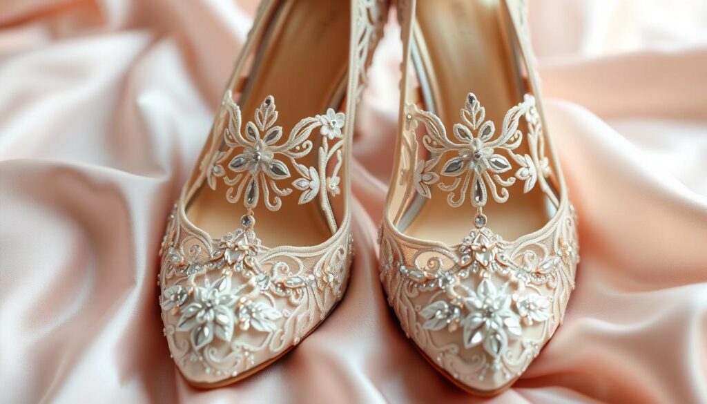 embellished bridal footwear