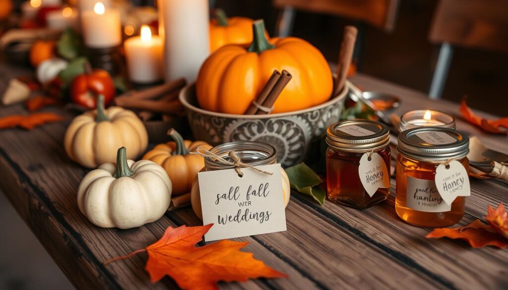 fall wedding favors