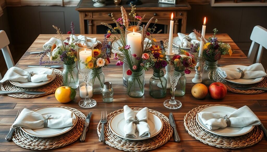 farmhouse table setting