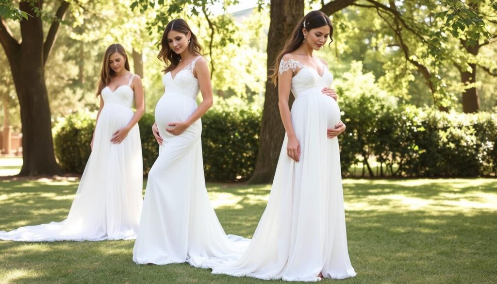 first trimester maternity wedding dresses