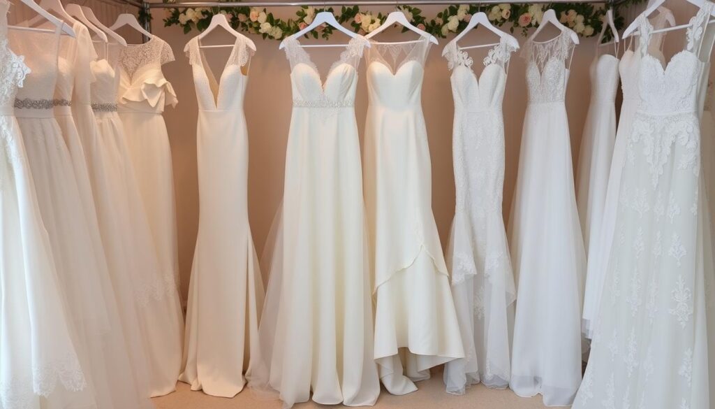 flattering white wedding dress silhouettes