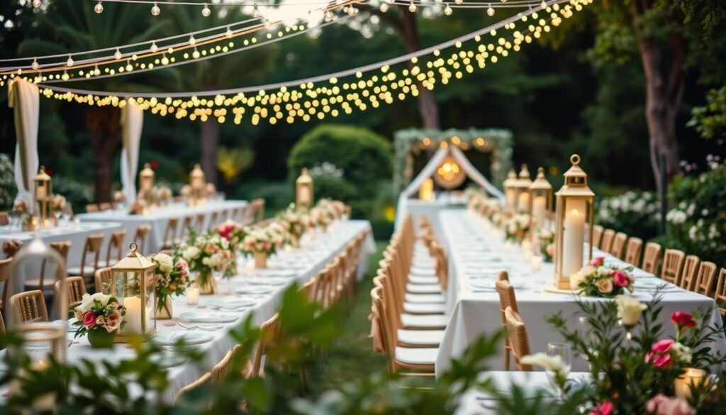 garden wedding reception