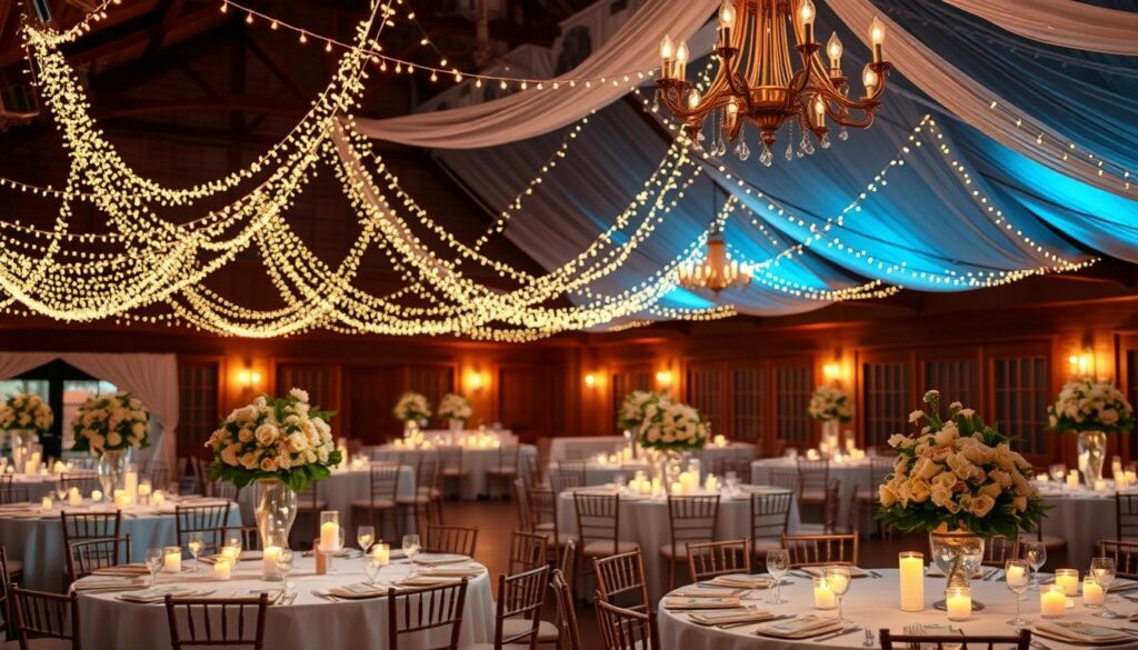 indoor wedding lighting