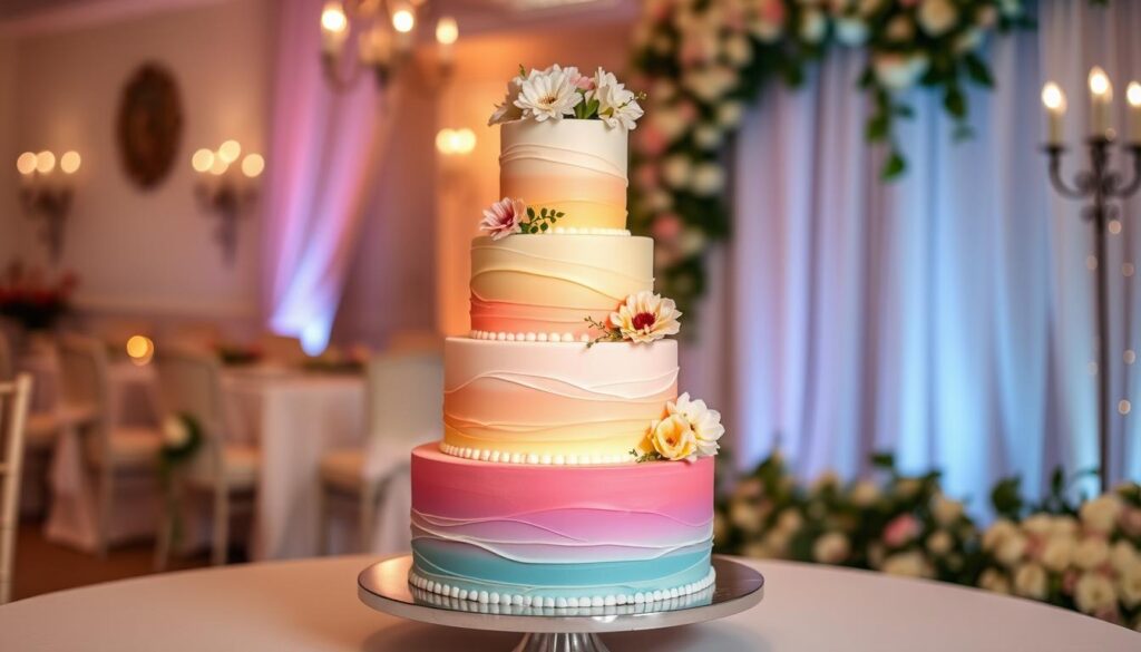 ombre wedding cakes