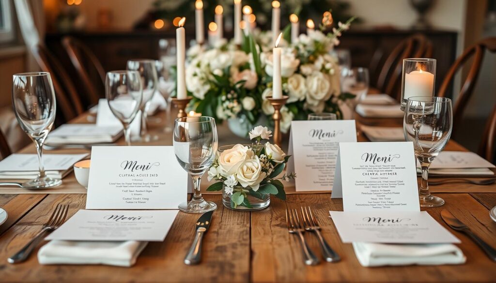 place cards and menu cards