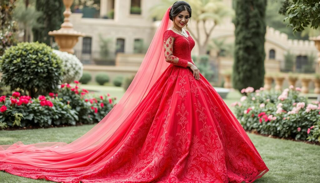 red wedding dress styles