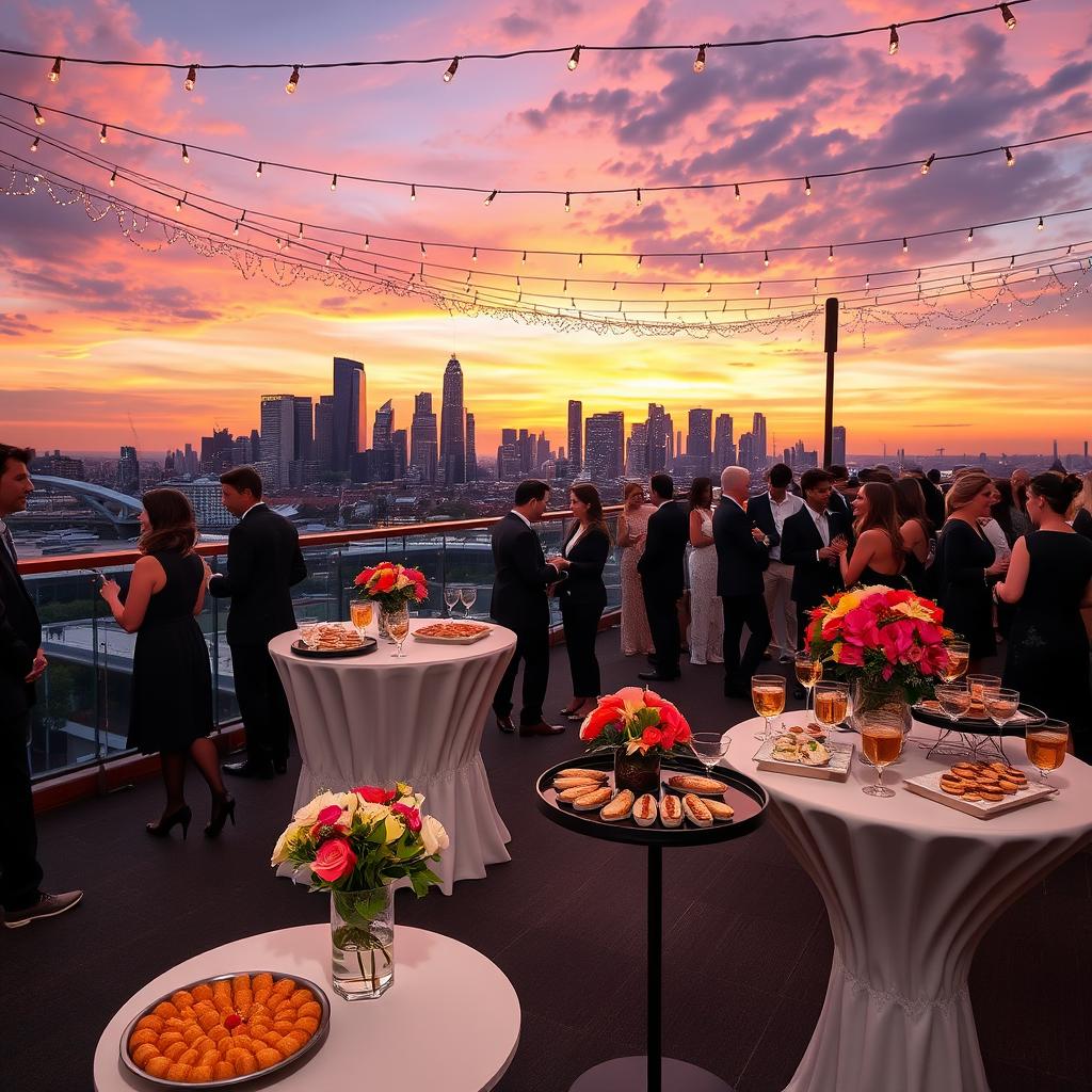 rooftop engagement party catering