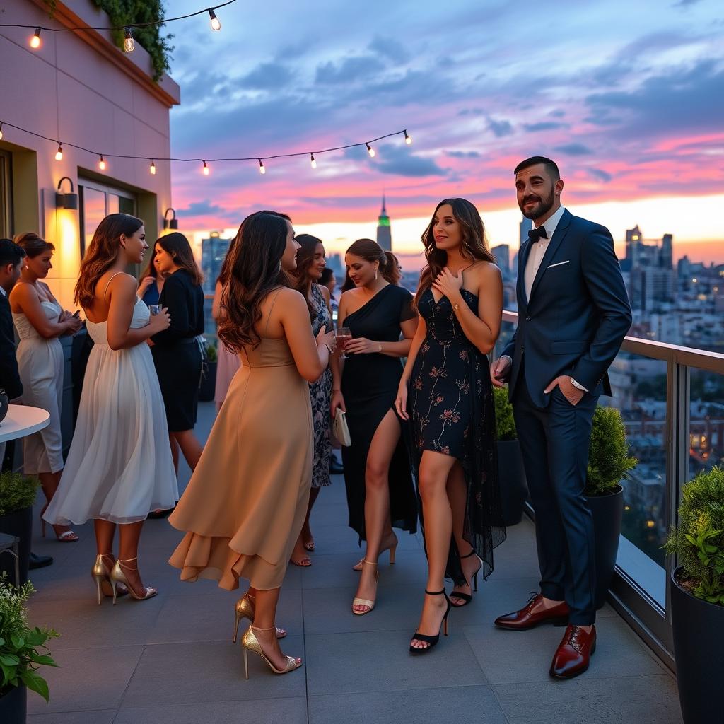 rooftop engagement party dress code