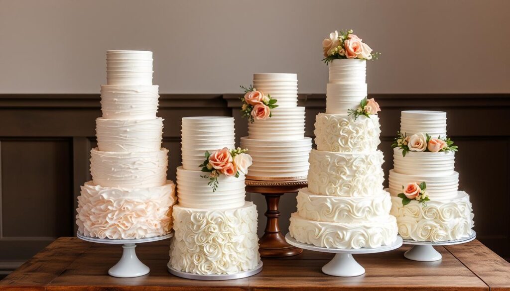 ruffled wedding cakes