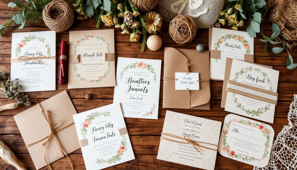 rustic wedding invitations