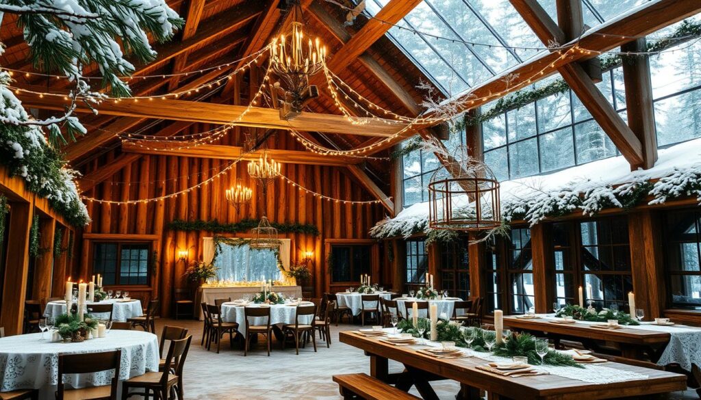 rustic winter wedding venue