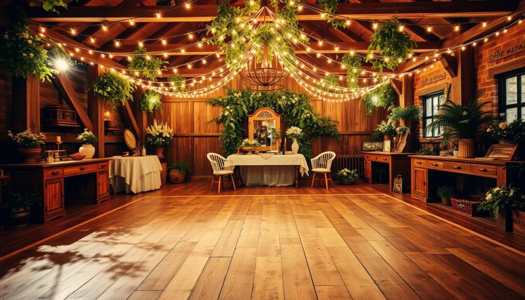 rustic wooden dance floor