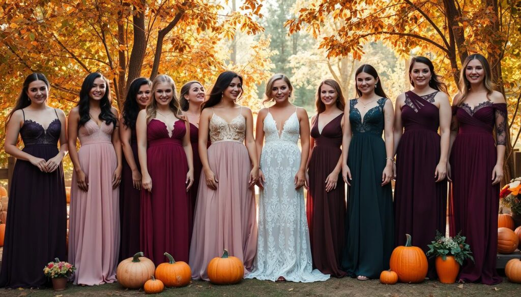 seasonal bridesmaid fashion