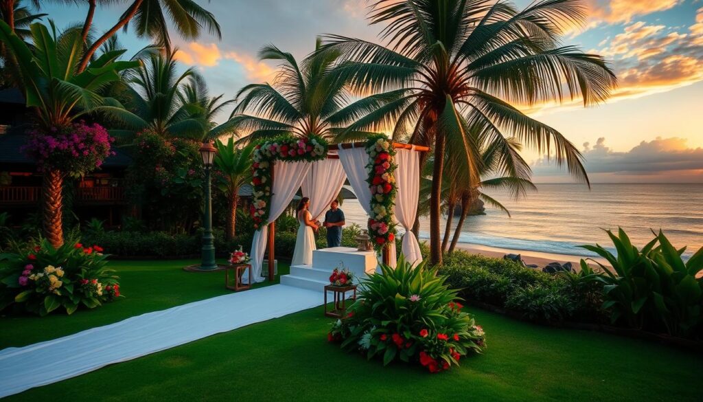 tropical wedding in Bali