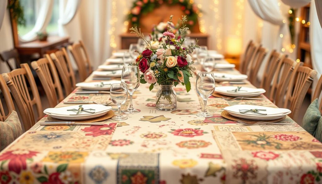 unconventional wedding table runners