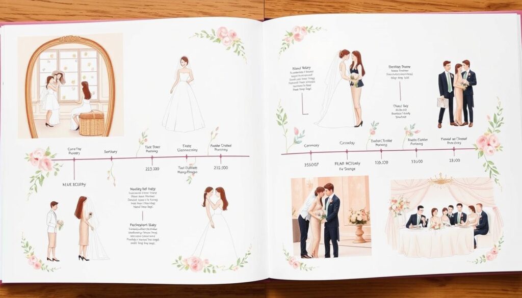 wedding party timeline