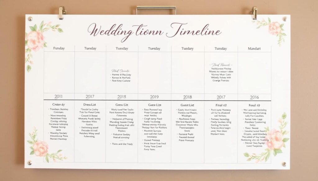 wedding planning timeline