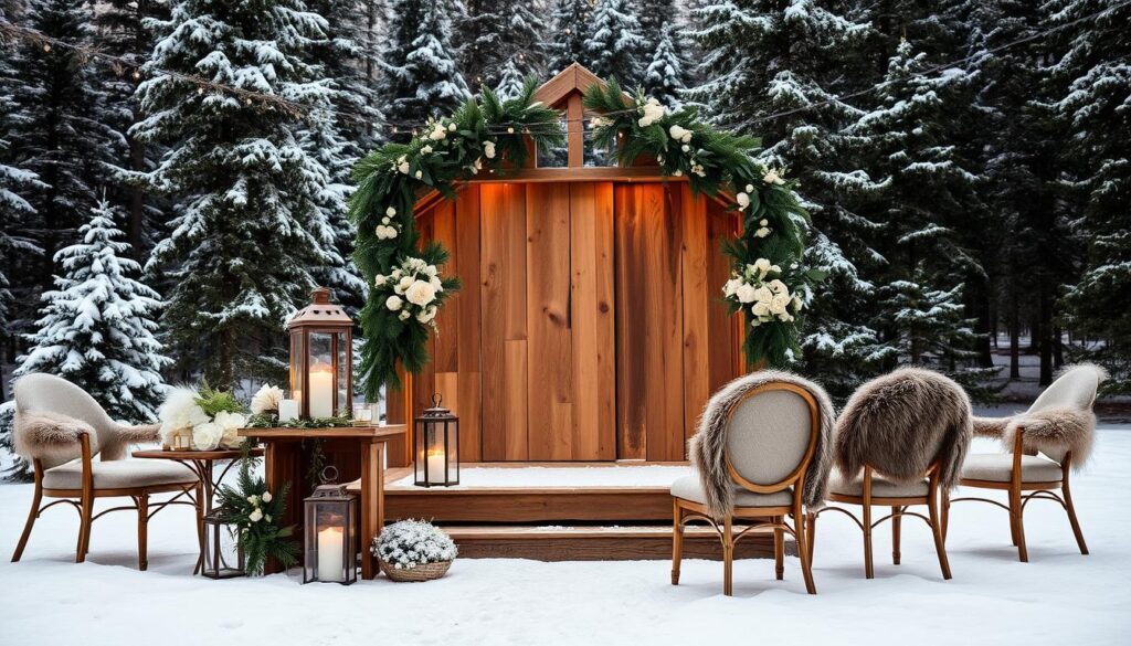 winter wedding decor