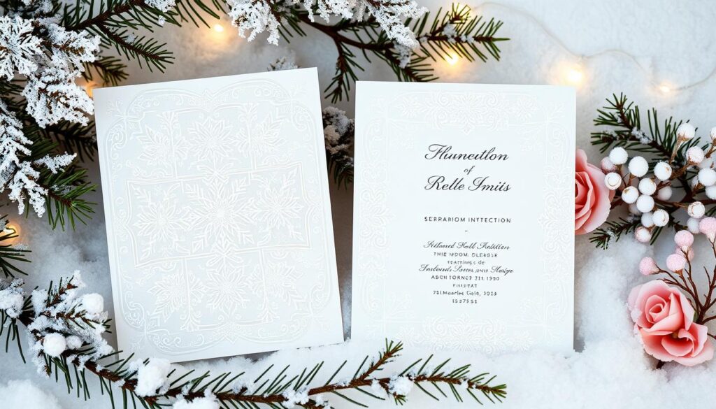 winter wedding invitations