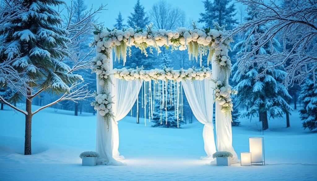 winter wonderland wedding backdrops