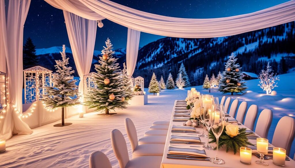 winter wonderland wedding reception