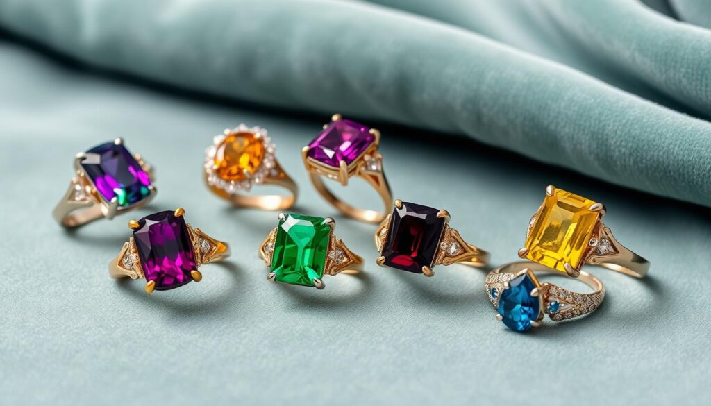 Colored Gemstone Rings