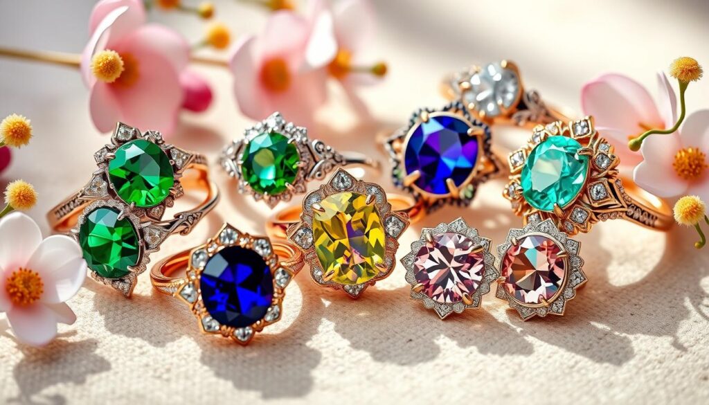 Gemstone Engagement Rings