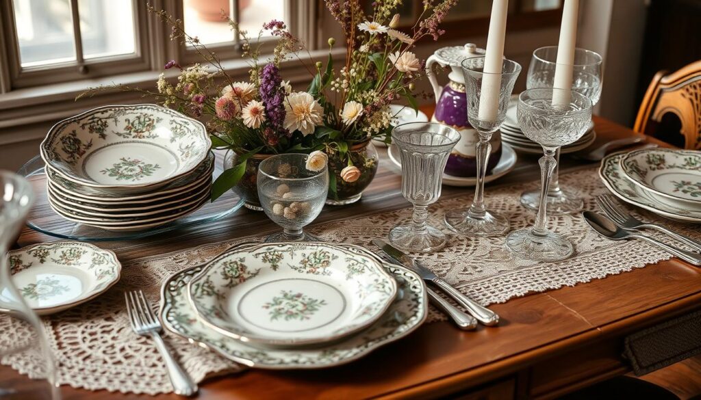 antique tableware