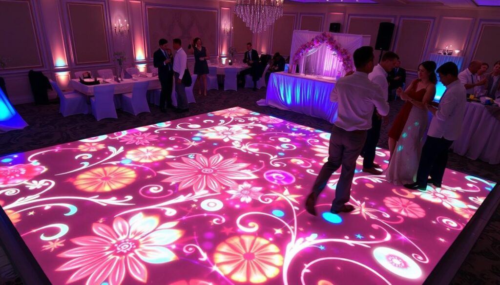 interactive dance floor projections