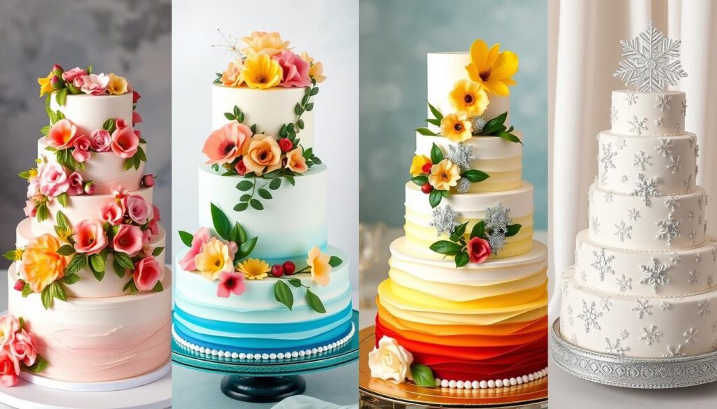 seasonal wedding cakes